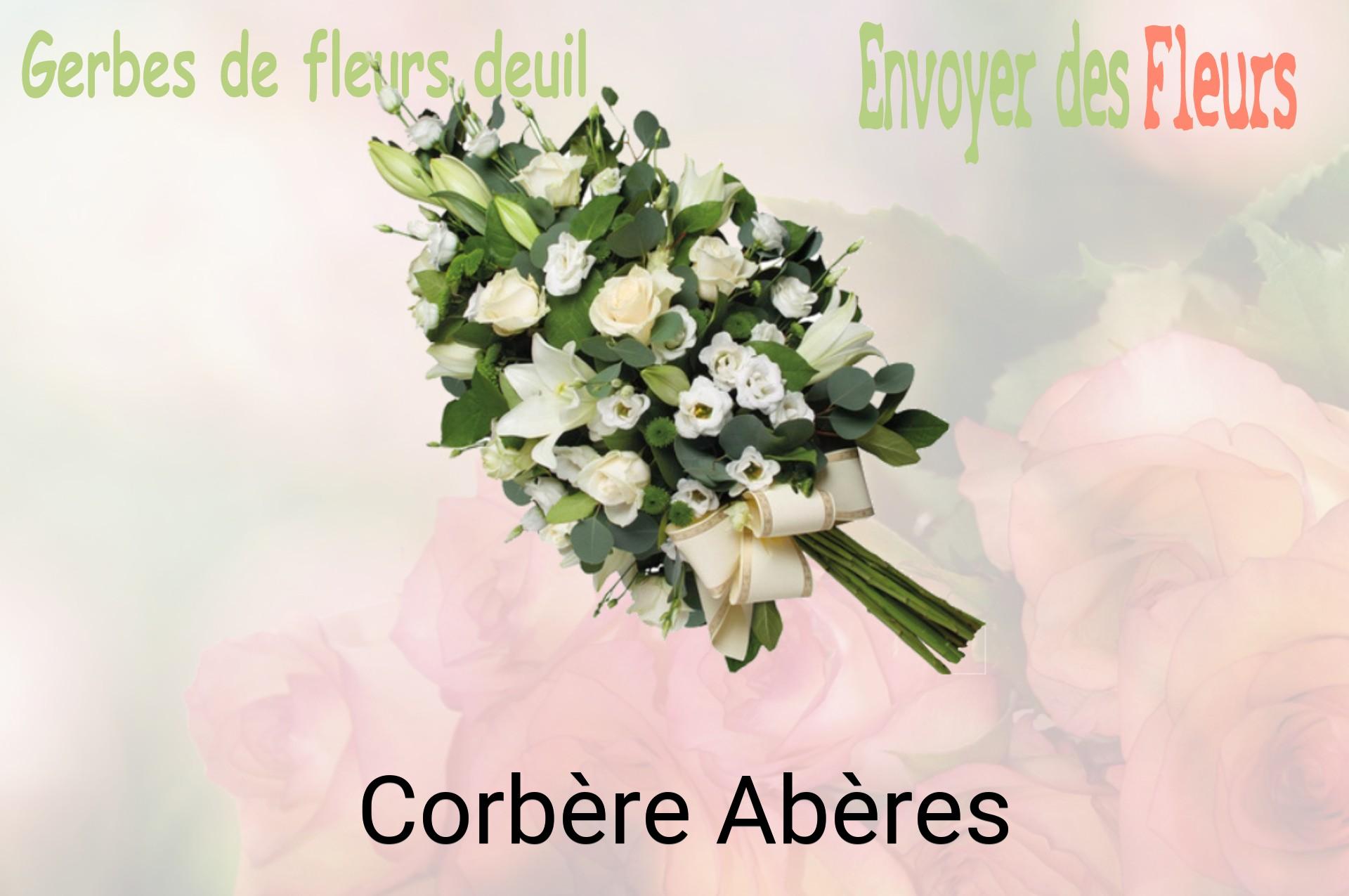 Gerbe de fleurs de deuil livrée à Corbère-Abères